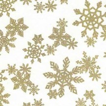 Gold Snowflake Print Italian Paper ~ Tassotti 